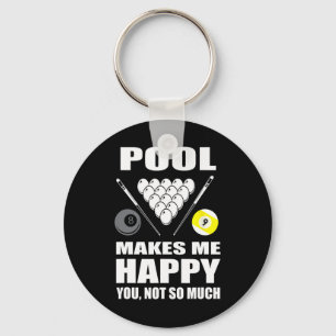 Funny Billard Pool macht mich glücklich, dass Sie Schlüsselanhänger