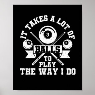 Funny billard spieler billards 8 ball poster