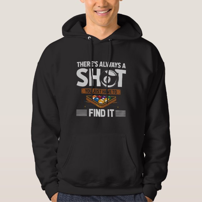 Funny Billard Zitat Acht Ball Shot Hoodie (Vorderseite)