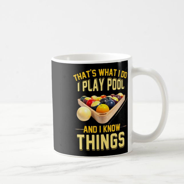 Funny Billards Shirts für Männer Kaffeetasse (Rechts)