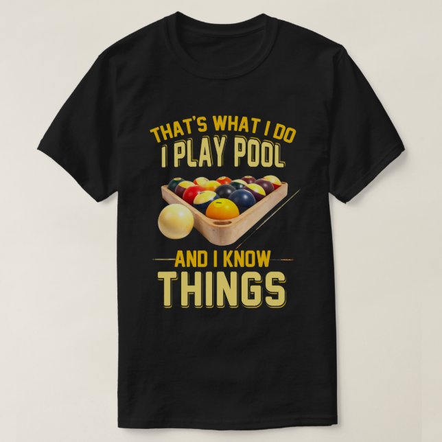 Funny Billarlards Shirts für Männer 8 Ball Pool Bi (Design vorne)