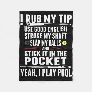 Funny Billiard Cue Ball I Rub Mein Tipp Fleecedecke