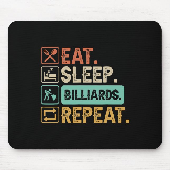 Funny Billiard Game 9-Ball Vater Cue Stick Lo Mousepad (Vorne)