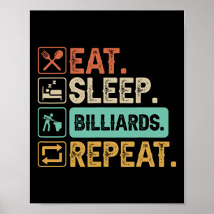 Funny Billiard Game 9-Ball Vater Cue Stick Lo Poster