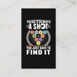 Funny Billiard Joke Cue Snooker Pool Player Visitenkarte
