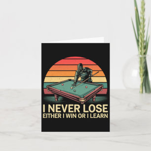 Funny Billiard Pool ich nie verlieren entweder gew Karte