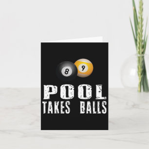 Funny Billiard Pool Player Pool nimmt Karte