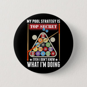 Funny Billiard Strategie Cue Snooker Pool Player Button