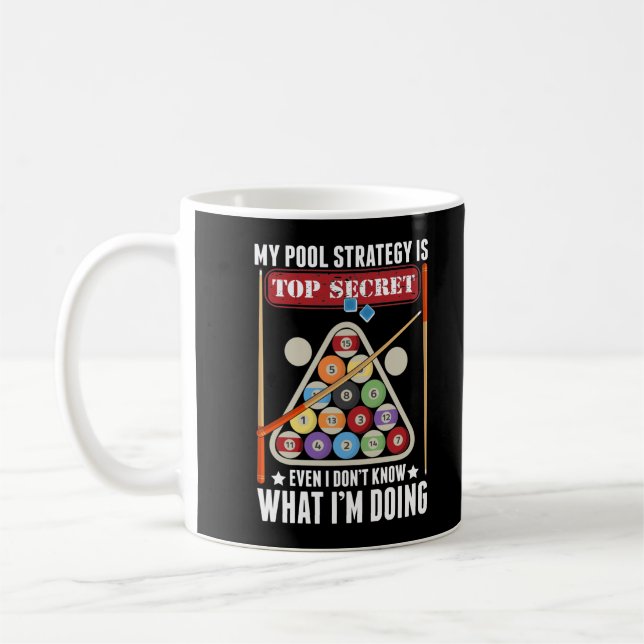 Funny Billiard Strategie Cue Snooker Pool Player Kaffeetasse (Links)