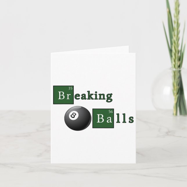 Funny Billiards Break Pool Karte (Vorderseite)