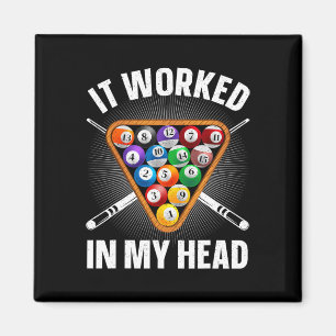 Funny Billiards Design Women Pool Player P Magnet