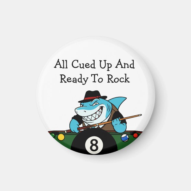 Funny Billiards Fanatic Cool Fridge Magnet (Vorne)