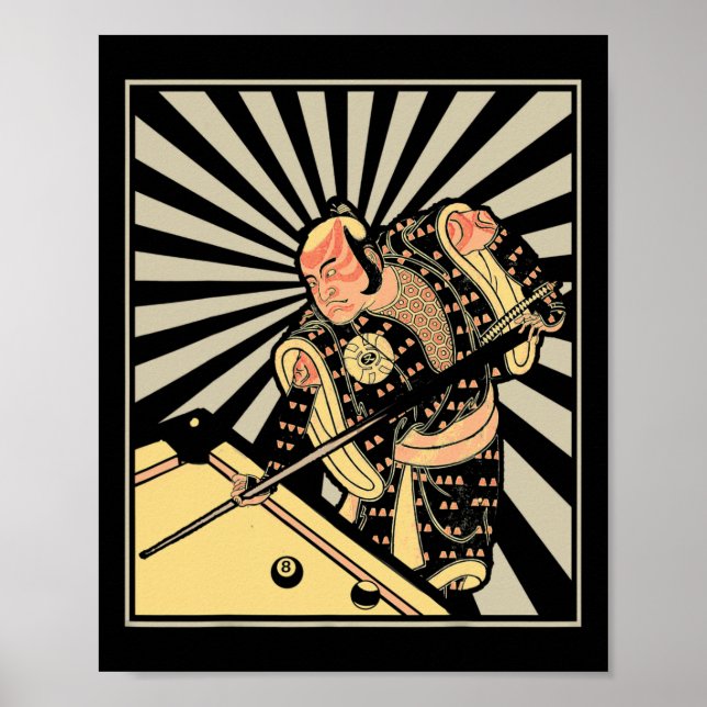 Funny Billiards Geschenk für 8-ll Pool-Spieler Sam Poster (Vorne)