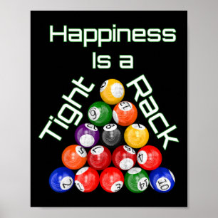 Funny Billiards Glück ist ein knappes Rack Poster