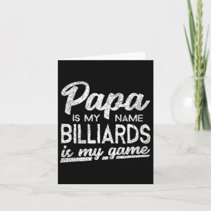 Funny Billiards Papa Gift Karte