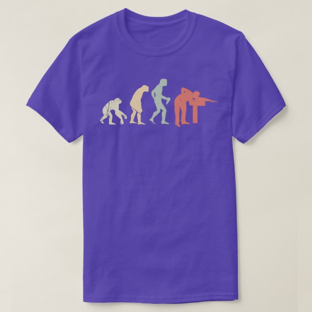 Funny Billiards Pool Geschenk Retro Stil 1 T-Shirt (Design vorne)