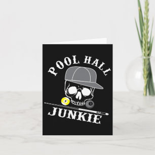 Funny Billiards Pool Hall Junkie für Pool-Spieler Karte