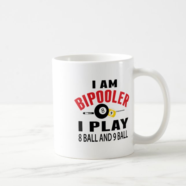 Funny Billiards Pool Player Geschenk ich spiele Po Kaffeetasse (Rechts)
