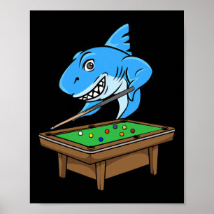 Funny Billiards Pool Shark Hall Snooker Joke Billi Poster