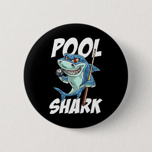 Funny Billiards Pool Shark Snooker Hall Joke Billi Button