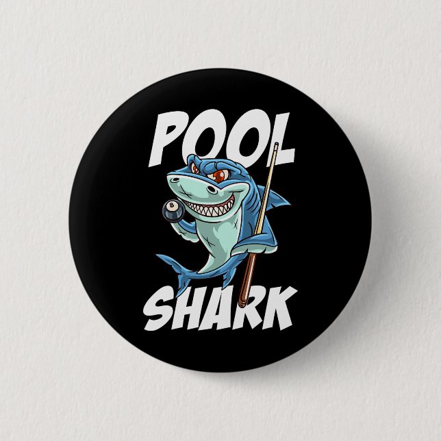 Funny Billiards Pool Shark Snooker Hall Joke Billi Button (Vorderseite)