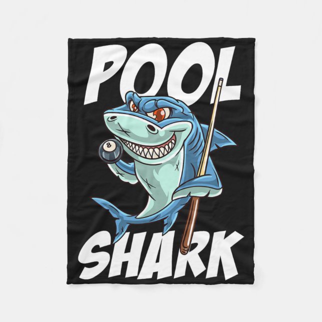 Funny Billiards Pool Shark Snooker Hall Joke Billi Fleecedecke (Vorderseite)