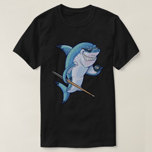 Funny Billiards Pool Shark T-Shirt (Design vorne)