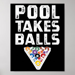 Funny Billiards Pool spielen Cue Sports Poster
