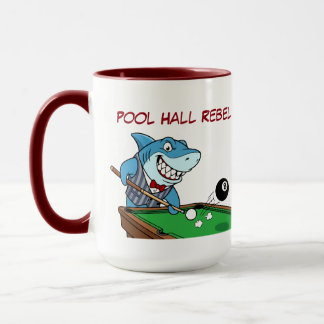 Funny Billiards Shark Rebel Jumbo Coffee Mugs Tasse