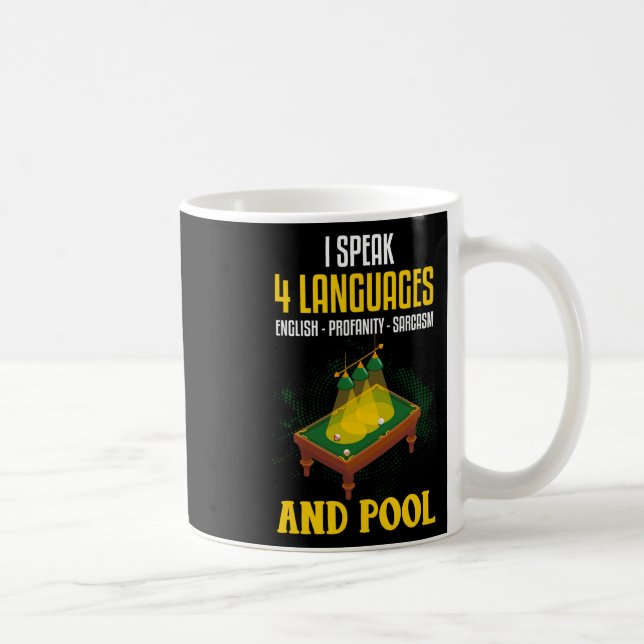 Funny Billiards Shirt Joke Sarcastic Billard Pool Kaffeetasse (Rechts)