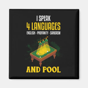Funny Billiards Shirt Joke Sarcastic Billard Pool Magnet
