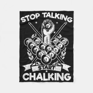 Funny Billiards Spieler hört auf zu reden fängt an Fleecedecke