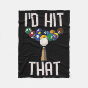 Funny Billiards T-Shirt Funny, ich würde diesen Po Fleecedecke