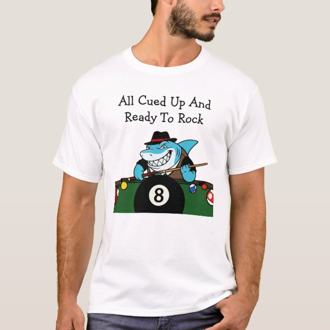 Funny Billiards Theme Pool Hall  T-Shirt (Vorderseite)