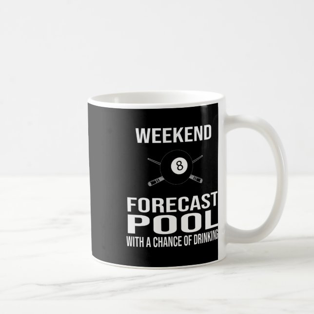 Funny Billiards Wochenendprognose Kaffeetasse (Rechts)