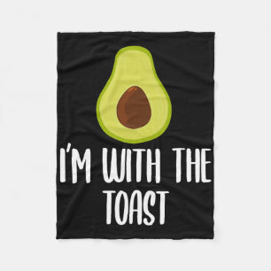 Funny bin ich mit den Toast Avocado Halloween Paar Fleecedecke