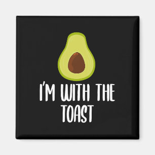 Funny bin ich mit den Toast Avocado Halloween Paar Magnet