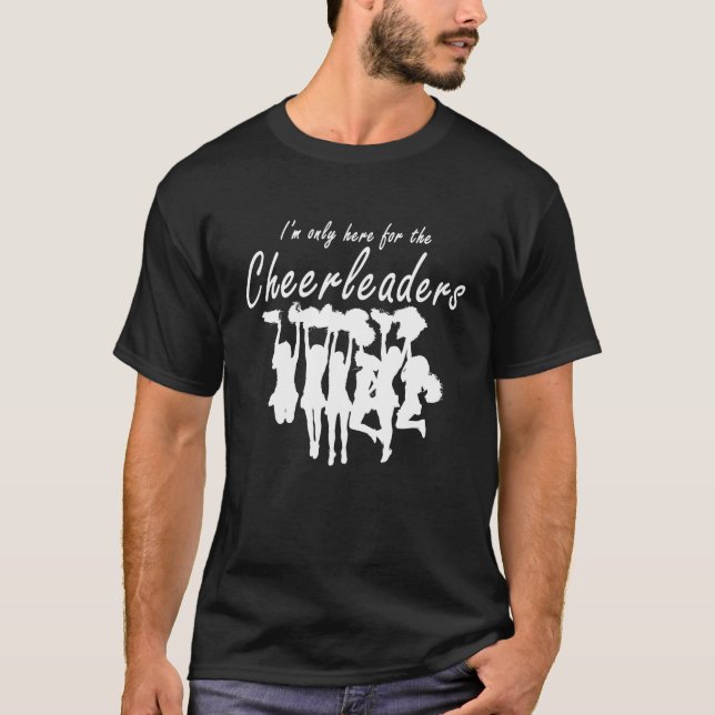 Funny bin nur hier für die Cheerleader Sports de T-Shirt (Vorderseite)