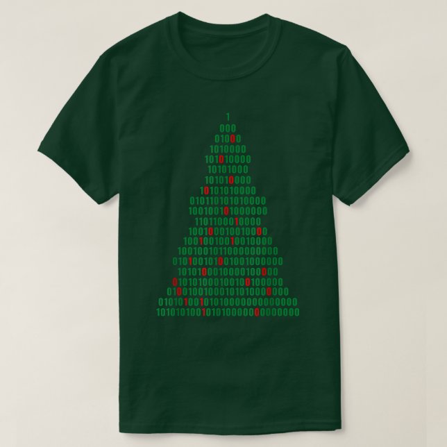 Funny Binary Christmas Tree Computer Programmers a T-Shirt (Design vorne)
