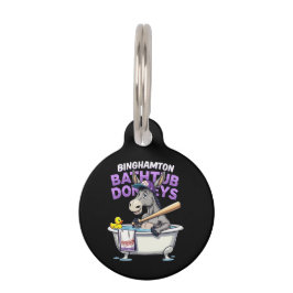 Funny Binghamton Baseball Bathtub Donkey Vintag Haustiermarke