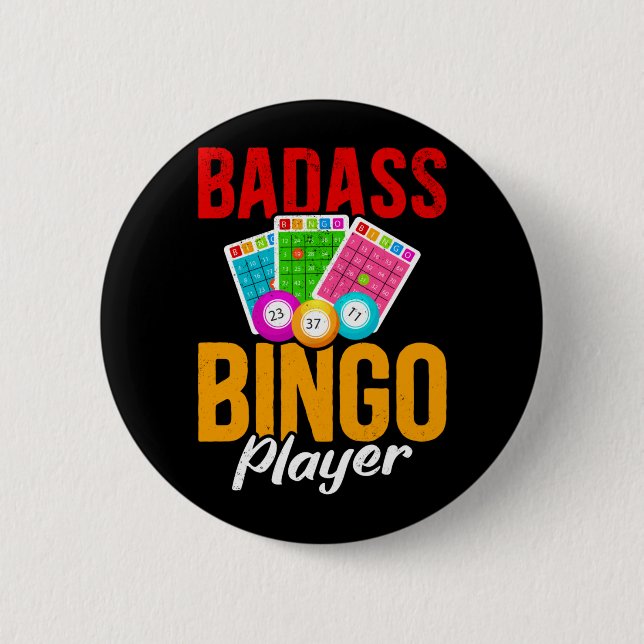 Funny Bingo Balls Sarcastic Bingo Player Button (Vorderseite)