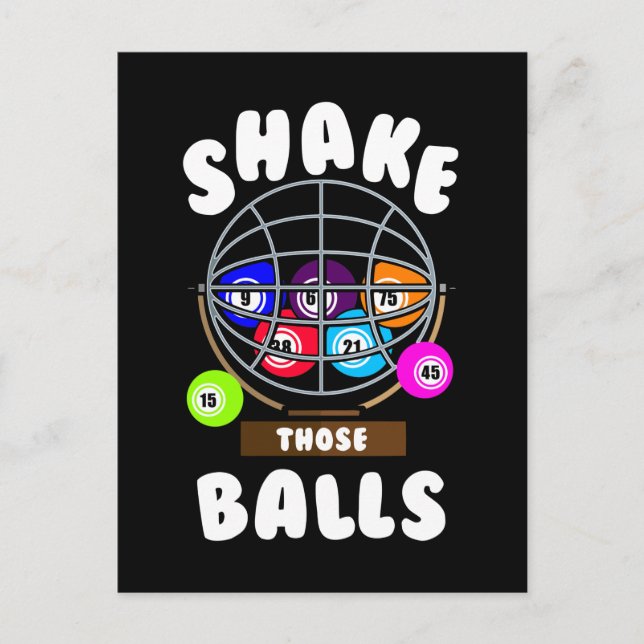 Funny Bingo Gambling Joke Bingo Postkarte (Vorderseite)