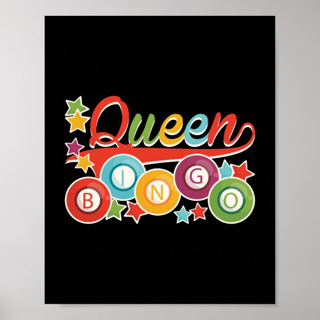 Funny Bingo Girl Bingo Balls Queen Poster (Vorne)