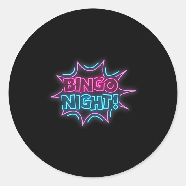Funny Bingo King - Bingo Night  Runder Aufkleber (Vorderseite)