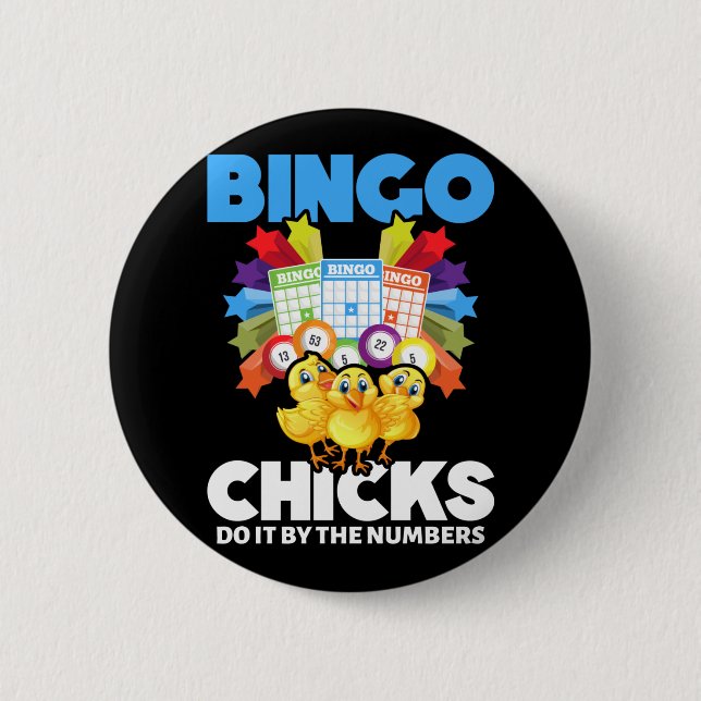 Funny Bingo Women Bingo Player Girls Button (Vorderseite)