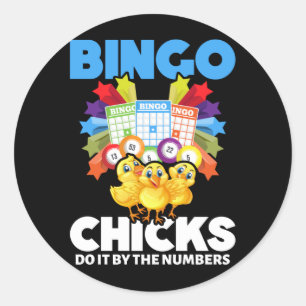 Funny Bingo Women Bingo Player Girls Runder Aufkleber