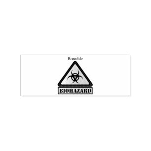 Funny Biogefährdung Warning SignThunder_Cove Gummistempel