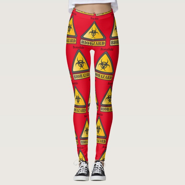 Funny Biogefährdung Warnung SignThunder_Cove Leggings (Vorderseite)