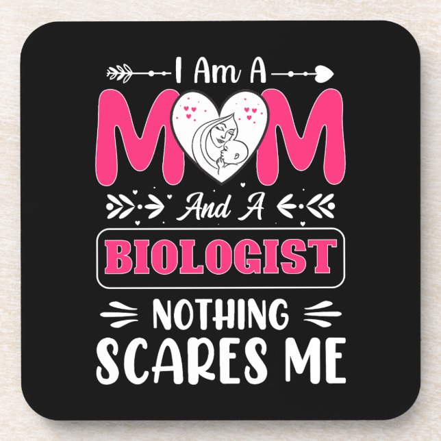 Funny Biologist Mama, Biologe Mama Funny Getränkeuntersetzer (Vorderseite)