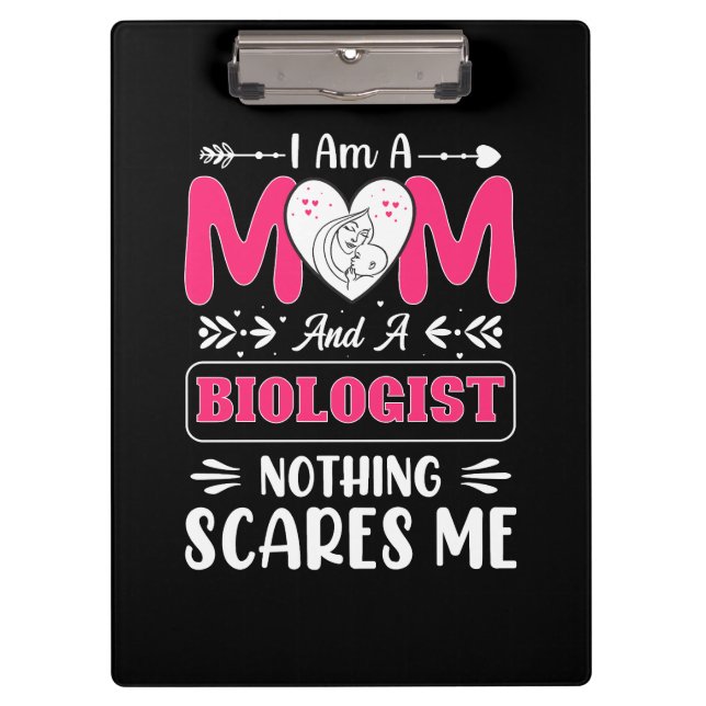 Funny Biologist Mama, Biologe Mama Funny Klemmbrett (Vorderseite)